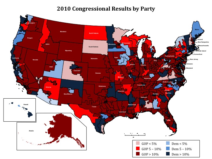 2010 Congressional Results by Party